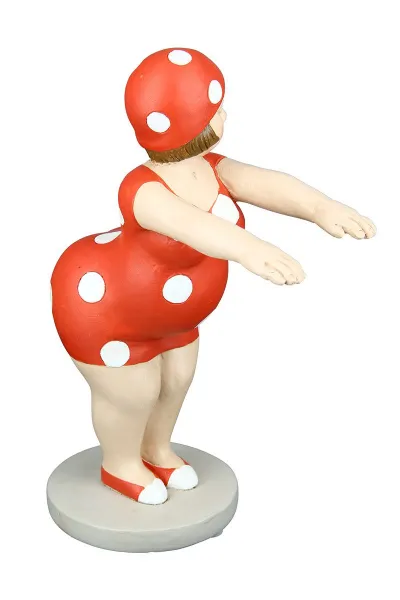 Gilde große Figur, Badenixe Becky, rot/weiß gepunktet, h 20,5 cm