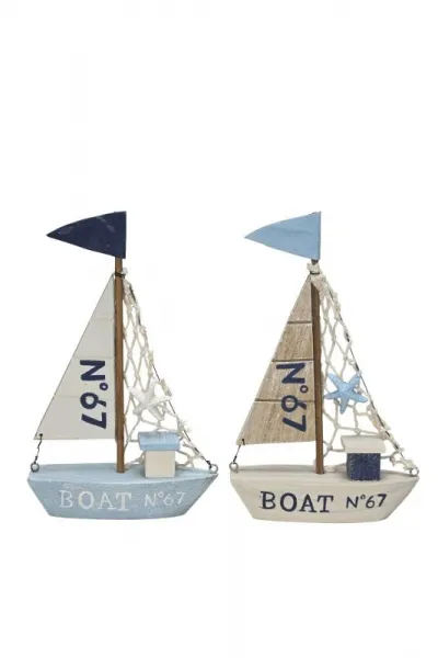 Maritimes Holz Segelboote, hellblau weiß, natur, h 21 cm, 2 Farbvarianten, Sommer Deko Maritimes Holz Segelboote, hellblau weiß, natur, h 21 cm, 2 Farbvarianten, Sommer Deko