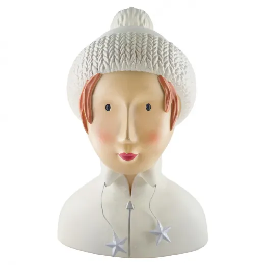 Baden collection Lady Agnes natur weiß h 27 cm Gipsbüste Dekoaufstelle