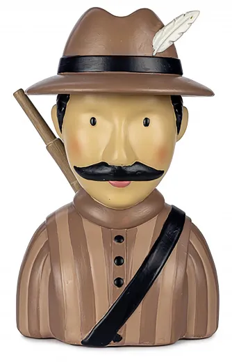 Baden collection Herrenkopf Waldemar Jäger Gewehr braun h 28 cm Dekoartikel