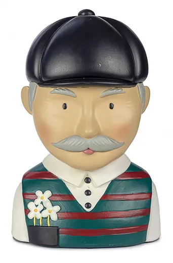 Baden collection Opa Fritz mit Weste Kappe schwarz h 27 cm Herrenbüste Wohnungsdekoartion
