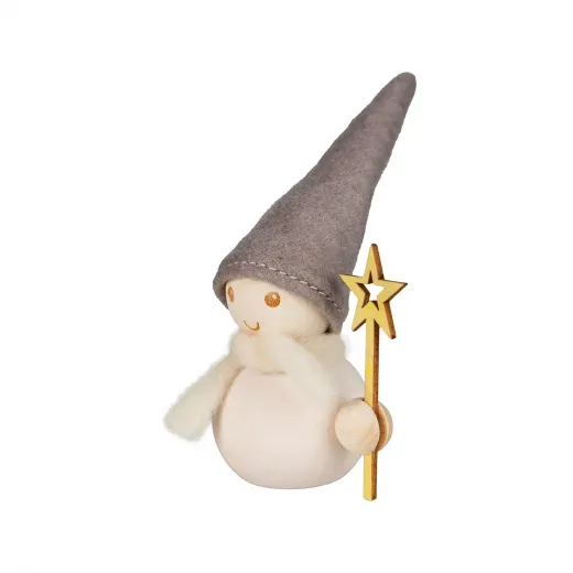 Aarikka Elf Mädchen Sternenträgerin, Höhe 9 cm, weiß, finnischer Weihnachts Tonttu