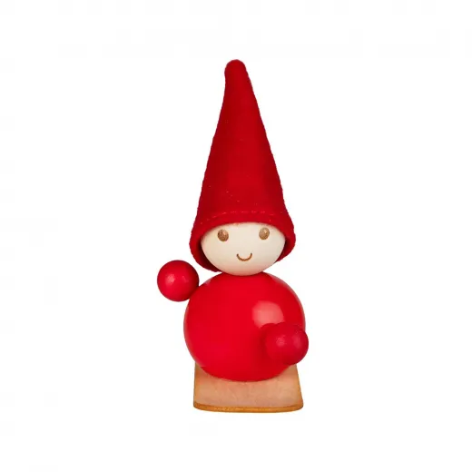 Aarikka Elf Snowboarder rot h 9 cm finnische Weihnachtsfigur Tonttu
