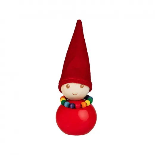 Aarikka Elf Regenbogen h 11 cm rot finnische Weihnachtsfigur Tonttu