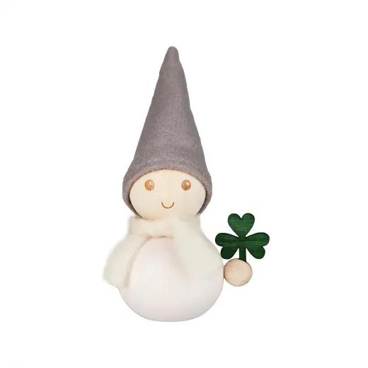 Aarikka Elf Kleeblatt Glücksklee h 11 cm weiß Tonttu Glückbringer Aarikka Elf Kleeblatt Glücksklee h 11 cm weiß Tonttu Glückbringer