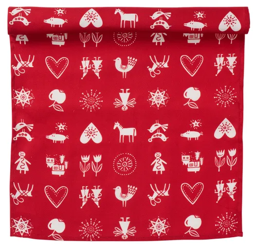 Bengt & Lotta Tischläufer Lotta's Christmas Lottas Weihnachten rot 45x150 cm Bengt & Lotta Tischläufer Lotta's Christmas Lottas Weihnachten rot 45x150 cm