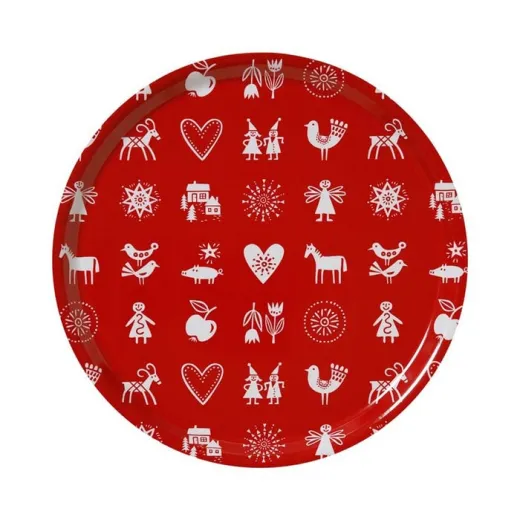 Bengt & Lotta Lotta´s Weihnachten Tablett rund Ø 31 cm rot