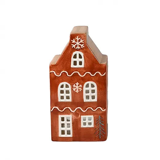 Det Gamle Apotek großes Keramik Haus Teelicht rotbraun Weihnachten h 22,5 cm Det Gamle Apotek großes Keramik Haus Teelicht rotbraun Weihnachten h 22,5 cm