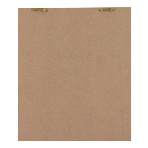 Rückseite Holz Adventskalender mit Holzhäuschen Holzstapel Schneetannen H 32 cm