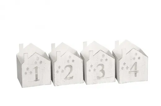 2er Set große Windlicht Häuser mit Schweifgiebel rost