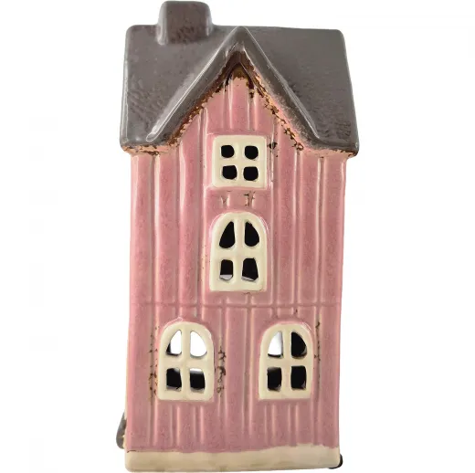 Det Gamle Apotek Keramikhaus für ein Teelicht helles rosa H 14 cm