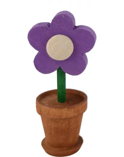 Kranzfigur kleine Blume im Topf lila h 7,5 cm