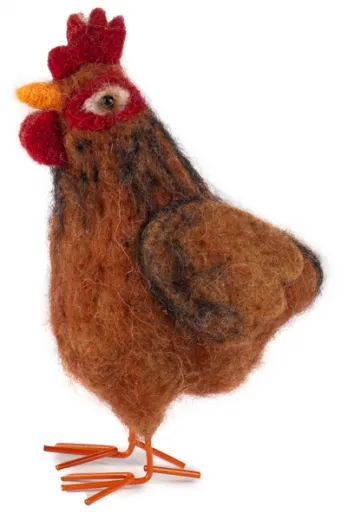 Baden collection Filzhuhn braun H 12 cm