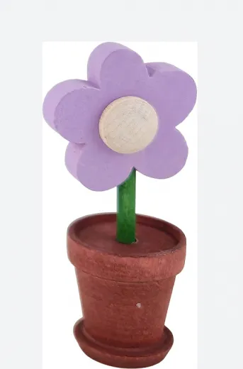 Kranzfigur kleine Blume im Topf helles lila h 7,5 cm