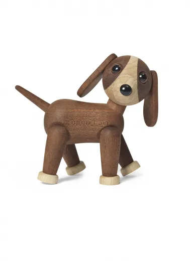 Spring Copenhagen Twix Holz Hund H 11 cm nachhaltiges Geschenk