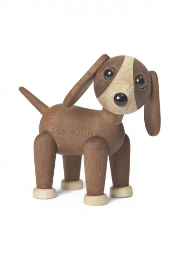 Spring Copenhagen Twix Holz Hund H 11 cm nachhaltiges Geschenk