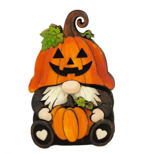 Kranzfigur Herbstwichtel mit Kürbis Kürbishut mit Gesicht Herbstblatt h 8,5 cm handbemalt Kranzfigur Herbstwichtel mit Kürbis Kürbishut mit Gesicht Herbstblatt h 8,5 cm handbemalt