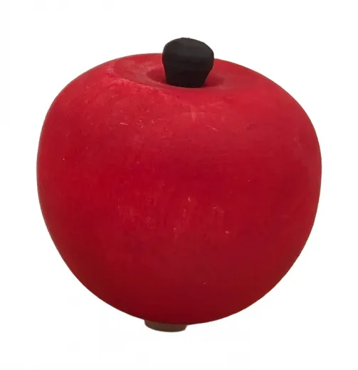 Steckfigur schwedischer kleiner Holz Apfel rot h 4 cm für Sebastian design Holzkränze