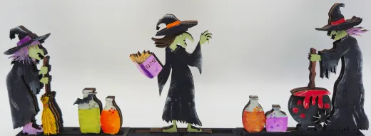 Kranzfiguren Halloween Kürbis Gespensterhaus Gespenst Halloweenfiguren