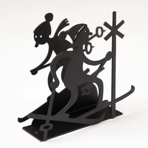 Bengt & Lotta Ski Serviettenhalter schwarz Papierserviettenständer schwarz h 13 cm
