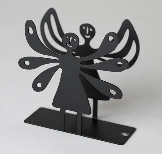 Bengt & Lotta Angels Engel Serviettenhalter schwarz h 11,5 cm Tischdekoration