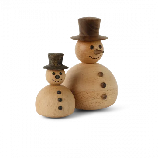Dekorative Holzfiguren The Snowman klein und groß von Spring Copenhagen