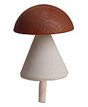 Sebastian Steckfigur kleiner Pilz braun mit 4 mm Holzdübel