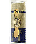 Geschenkset schwed. Buttermesser mit Handtuch, Dalapferd blau