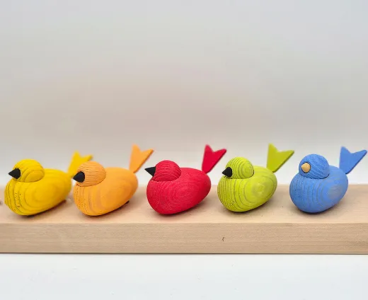 Steckfiguren kleine Holz-Vögel für kleine Holzkränze von Sebastian design