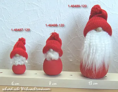 Wichtel Graubart 3 Größen, rot, Weihnachtsmann