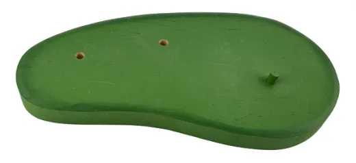 Talvel Steckplatte Nierenform dunkelgrün ohne Bestückung 18x8x1,5 cm