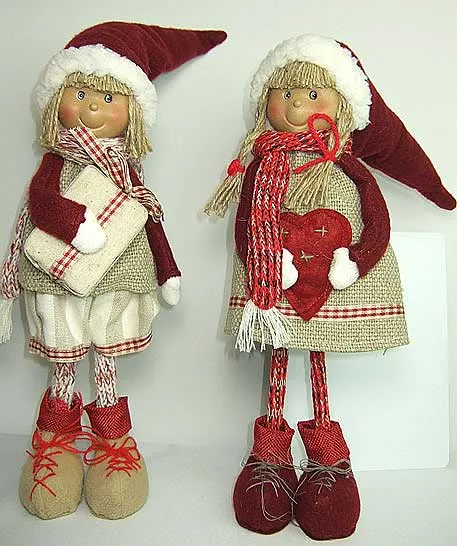 Große, schwedische Weihnachtskinder, rot, h 40 cm