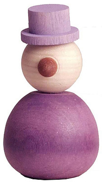 1 kleiner Kugelwichtel HipHop violet, 4 mm Holzdübel