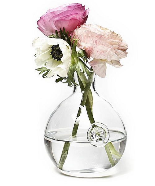 schwedische, mundgeblasene Vase mit Dalapferd Emblem, 14 cm