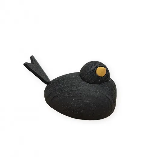 Steckfigur kleiner schwedischer Holzvogel, 4 mm Holzdübel w 48 mm