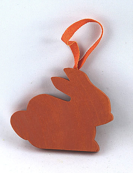 schwedischer, großer Hase am Band orange, l 7 cm, h 5,5 cm