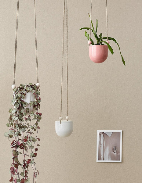 Aarikka Mini-Blumenampel, rosa, 8,5 cm, Ø 11 cm