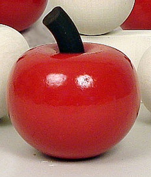 Schwedischer großer Apfel, rot lackiert, 6,5 cm