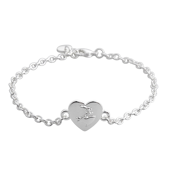 AnnaViktoria Herz Armband Rentier silber, 22 cm