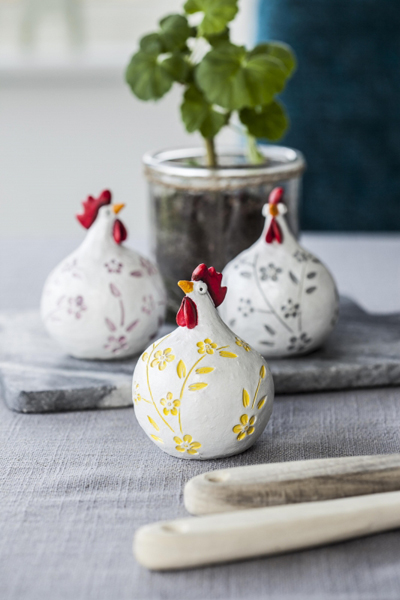 Nääsgränsgarden Henne Blumen gelb, H 9,6 cm