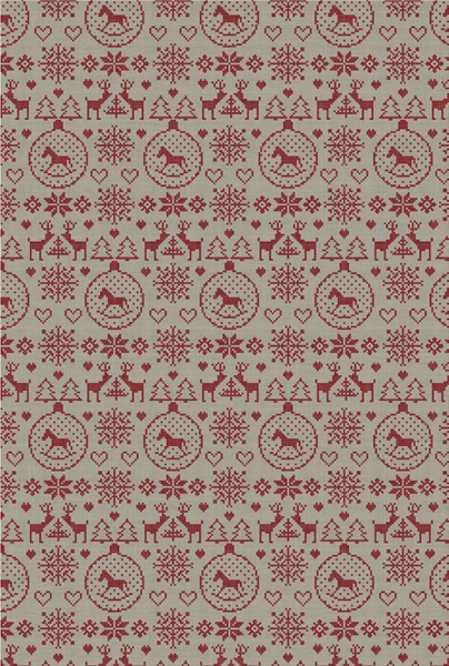 Geschenkset X-mas embroidery schwedisches Buttermesser/Geschirrtuch