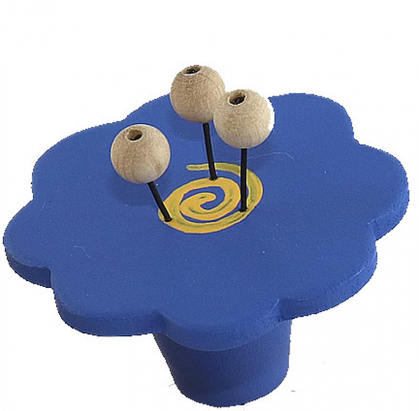 Sebastian design Blume mit Staubgefäßen, blau, für Holzkränze