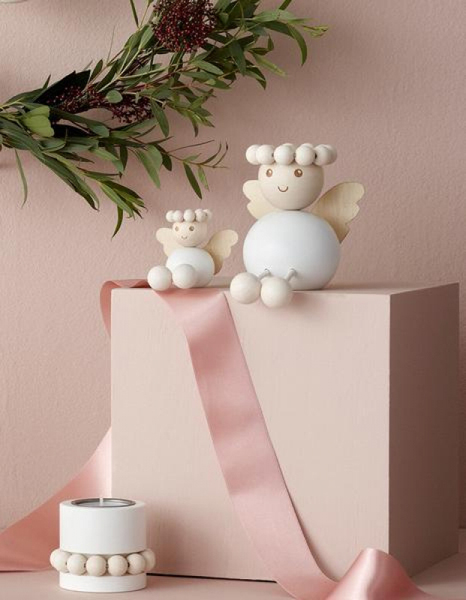 Aarikka Omaenkeli kleiner Schutzengel zartes rosa Höhe 5 cm, ohne Holzdübel