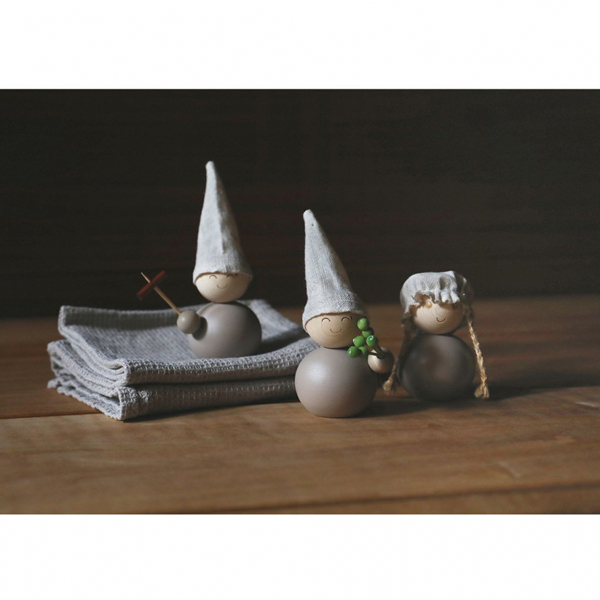 Aarikka Sauna Elf Grillmeister, H 13 cm, beige-braun