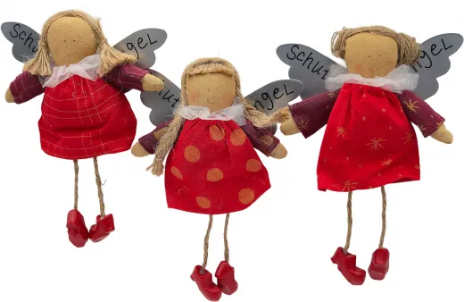 Baden collection Schutzengel rotes Kleid H 16 cm