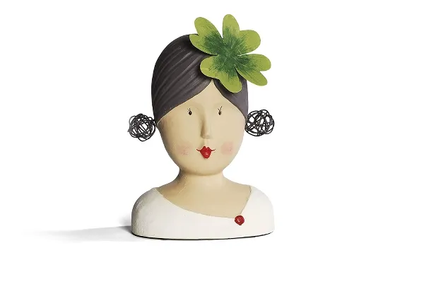 Baden collection Ladykopf Lady Jasmin mit Kleeblatt, H 25 cm Baden collection Ladykopf Lady Jasmin mit Kleeblatt, H 25 cm