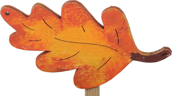 Eichenblatt aus Holz orange/braun, L 7 cm, für Holzkränze Eichenblatt aus Holz orange/braun, L 7 cm, für Holzkränze
