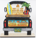 Hello Summer Set, Addon für LKW und Holzbrett, Sandburg, Sufbrett, Flip Flops, Palme, handbemalt