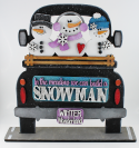 Motivset Schneemänner, 3-teilig für Pickup Truck, weiß, blau, lila