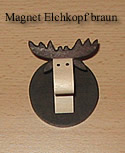 Schwedischer Magnet Elchkopf, dunkelbraun